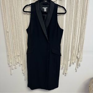 H&M black tuxedo dress